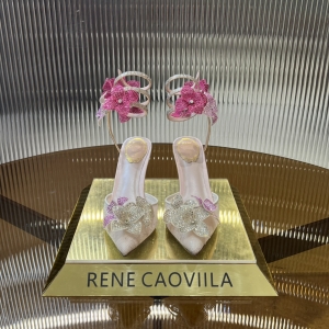 rene caovilla floriane white pump shoes